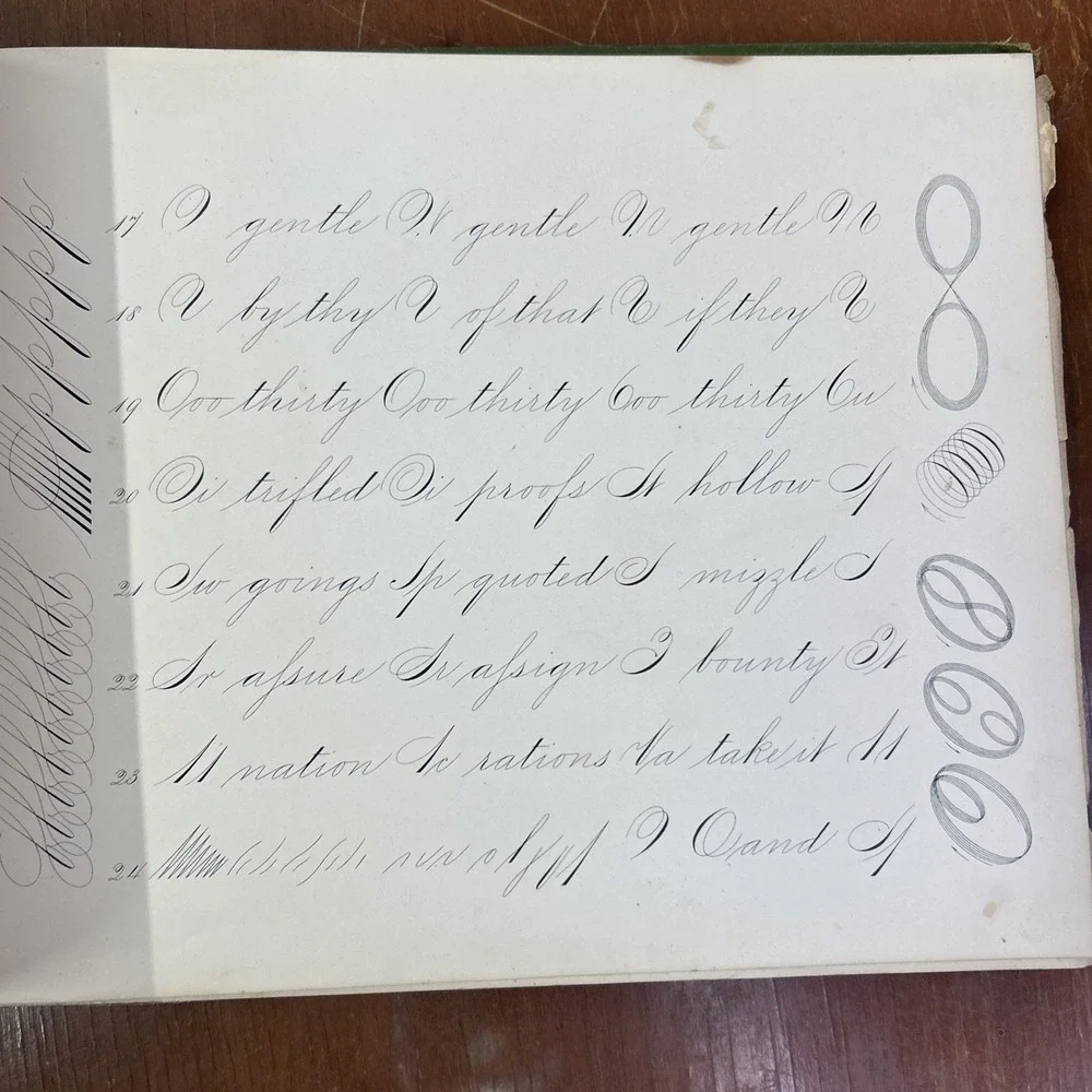 Antique Gems Of Penmanship Williams And Packard 1866 Calligraphy Book